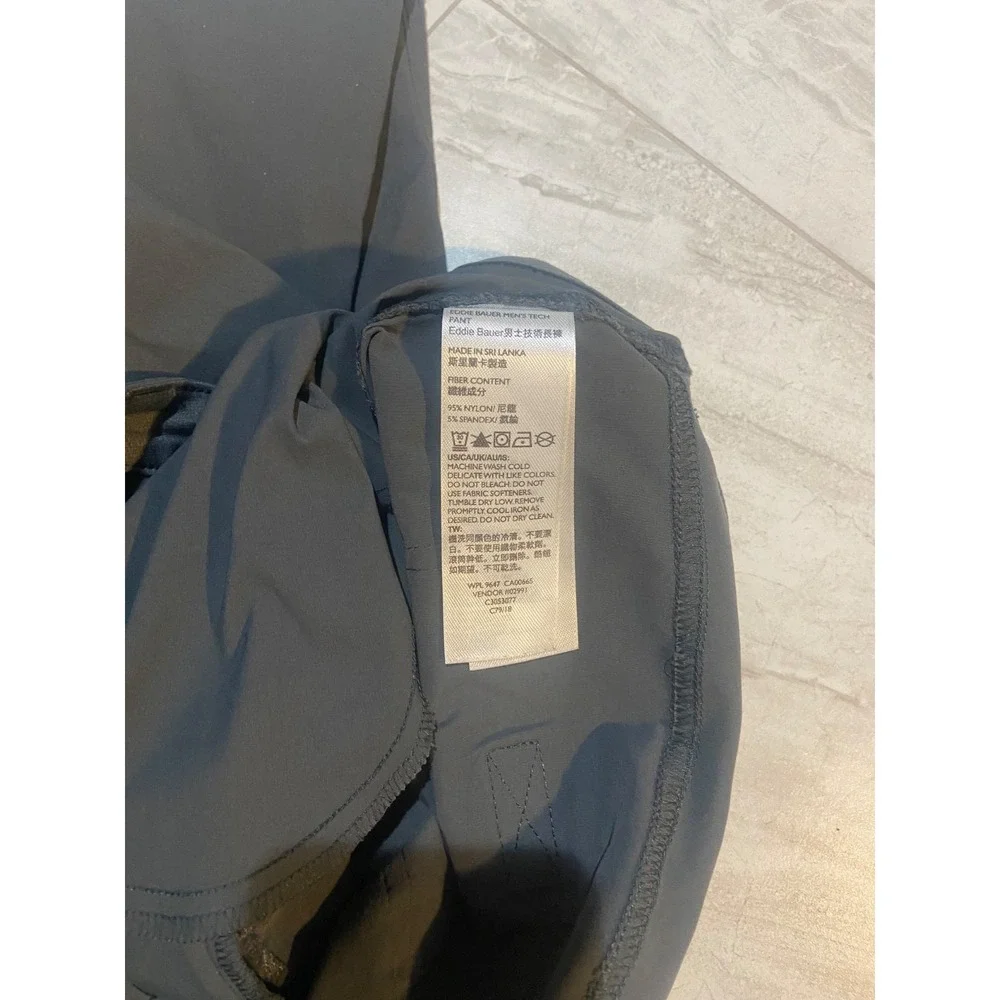 Eddie baur Pants Mens 36 X 32 Solid Gray Chino Hiking Outdoor